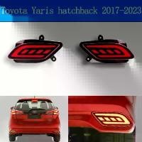 ราคา สําหรับ Toyota Yaris hatchback 2017-2023 ไฟ LED ติดกันชนหลัง 3-in-1ไฟท้ายหมอกโคมไฟหยุดไฟเบรค (1734290786102904195)
