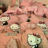ราคา ชุดเครื่องนอนแมวคิตตี้น่ารัก ผ้าฝ้ายซักน้ำ ชุดสี่ชิ้น ผ้าปูที่นอน ปลอกหมอน ตกแต่งห้องพัก สำหรับเด็กผู้หญิง วัยรุ่น สิ่งจำเป็นในบ้าน (1733884124409071508)
