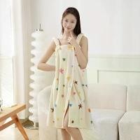 ราคา ผ้าคลุมอาบน้ำผ้าฟลีซลายพิมพ์สำหรับผู้หญิง, ใช้ในบ้าน, ผ้าเช็ดตัว, ชุดคลุมอาบน้ำแบบไม่มีสาย, เสื้อคลุมอาบน้ำ, ซึมซับน้ำและแห้งเร็ว (1734684432479388886)