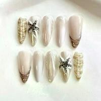 ราคา เล็บเจล เล็บปลอม เล็บเจลเกาหลี เล็บปั้นนูน เล็บเปลือกหอย เล็บปลอมพร้อมติด เล็บเจลพร้อมติด (ปลาดาวโทนน้ำตาล) ขายร้อน (1733372687381202141)