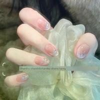 ราคา เล็บปลอม สีทาเล็บเจล เล็บปลอมแบบติด แป้งสีชมพูธรรมชาติ ทำมือแท้ ประดับเพชรระยิบระยับ เล็บสั้น ช่วยให้ผิวดูขาว ให้ลุคหรูมีระดับ แผ่นเล็บตกแต่ง (1735127214380909621)