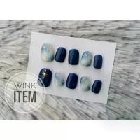 ราคา ส่งฟรี W107 เล็บเจล เล็บพร้อมติด เล็บสวยงาม เล็บปลอม เล็บสีน้ำเงินแถมฟรีกาว+ตะไบ (1733042194762139643)