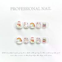 ราคา เล็บปลอม pvc เล็บปลอมสำเร็จรูปยาว เล็บปลอม เล็บปลอมลายการ์ตูนน่ารักสำหรับเด็กผู้หญิง นักเรียน อายุ 10 ปี 11 ปี 12 ปี สติ๊กเกอร์ติดเล็บสวยงามสำหรับปีใหม่ (1733980841590621611)