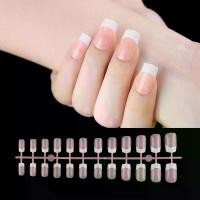 ราคา 24 ชิ้น เล็บปลอมแบบยุโรปและอเมริกา สไตล์ฝรั่งเศส สวมใส่ได้ รูปไข่ รูปหยดน้ำ เล็บปลอม ศิลปะเล็บ ชิ้นเล็บเท้า (1733230218121610872)