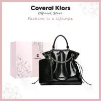 ราคา COVERAL & KLORS -[บรรจุภัณฑ์กล่องของขวัญ]Cool Girl Black Series ซื้อ 1 แถม 1 ฟรี (กระเป๋าเครื่องสำอาง) กระเป๋าสะพายไหล่สำหรับผู้หญิง หนังมันวาวระดับไฮเอนด์ กระเป๋าเป้สะพายหลังควา (1735080295000540686)