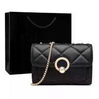 ราคา Premium BAG กระเป๋าสะพายข้าง พรีเมี่ยม สายโซ่สีทอง Bags-8827 เป้ ใบ ใหญ่ ขน นุ่ม (1734517583995241923)