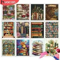 ราคา [COD] HUACAN ชุดระบายสีตามตัวเลขสำหรับผู้ใหญ่ ภาพวาดทิวทัศน์ชั้นวางหนังสือ ดอกไม้ ระบายสีบนผ้าใบ ภาพวาดสีน้ำมัน ตกแต่งผนัง DIY (1735120660303152865)