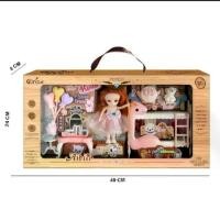 ราคา ของเล่น ห้องนอนตุ๊กตา น้องเป็นตุ๊กตาเนื้อหนัก มีข้อต่อ แขนขา ข้อมือ งอได้ พร้อมเตียงนอน 2 ชั้น โต๊ะเครื่องแป้ง งานสวยน่ารักมาก คละสี (1730656465713859282)