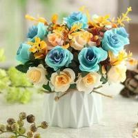 ราคา ดอกไม้ประดิษฐ์สีฟ้าอ่อนสำหรับตกแต่งห้องนั่งเล่น, ช่อดอกไม้แห้งพลาสติก, ต้นไม้ในกระถาง, โต๊ะอาหาร, โต๊ะกาแฟ, ดอกไม้ประดิษฐ์ อก (1735232417516782937)
