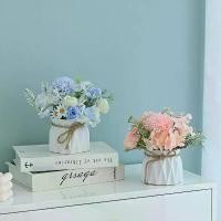 ราคา ดอกไม้ประดิษฐ์สีฟ้าอ่อนสำหรับตกแต่งห้องนั่งเล่น, ช่อดอกไม้แห้งพลาสติก, ต้นไม้ในกระถาง, โต๊ะอาหาร, โต๊ะกาแฟ, ดอกไม้ประดิษฐ์ อก (1735232399278114137)