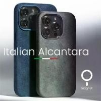 ราคา ซองหนัง Alcantara อิตาลี พร้อมแม่เหล็ก Magsafe เข้ากันได้กับ iPhone 15, 14, 13, 12, Pro Max, 14 Plus และ 15 Plus ทำจากหนังแท้ พร้อมแม่เหล็กสำหรับ iPhone (1732267051856331782)
