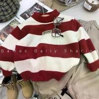 ราคา เสื้อสเวตเตอร์เด็ก เสื้ออินเทรนด์ เกาหลีใต้ ฤดูใบไม้ผลิใหม่ ป้ายตัวอักษร ลายทางสีแดงและสีขาว จัมเปอร์หนา 24 (1731854104639540086)