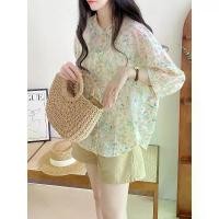 ราคา เสื้อผู้หญิงสไตล์ใหม่สำหรับฤดูร้อน สไตล์เกาหลี ทรงหลวม ลายดอกไม้ คอกลม แขนมาตรฐาน เสื้อแขนยาวแฟชั่น ผู้หญิง เสื้อฮาวาย ผู้หญิง เสื้อสงกรานต์ ผู้หญิง2026 เสื้อ สีพาสเทล ผู้ หญิง ส (1734560042247882372)