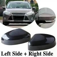 ราคา ฝาครอบกระจกมองข้างด้าน สีดำเงา เส้นใยคาร์บอน 2 ชิ้น สำหรับ Ford Focus รุ่น MK2/MK3 ปี 2008–2017 (1735437411876897884)