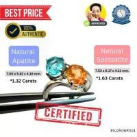 ราคา แหวนลูกกวาดสไตล์ Two Tone (Apatite x Spessatite) ทองคำขาว 14K (1731640414449272146)