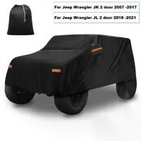 ราคา X Autohaux ผ้าคลุมรถยนต์แบบเต็มสำหรับ Jeep Wrangler JK ประตู 2/4 บาน ปี 2007–2017 โครงอลูมิเนียม ผ้าคลุมภายนอก ป้องกันสภาพอากาศ พร้อมซิปสำหรับประตู (1734427099312456733)