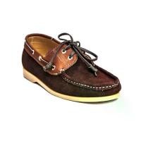 ราคา รองเท้าหนังกลับ ทรงโบ้ท ชูส์ แบบผูกเชือก หุ้มส้น StepPro Boat Shoes Code 213 (1734598047563351275)