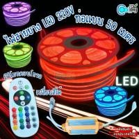 ราคา ไฟสายยาง 220V Neon Flex LED 4P RGB 50ม. พร้อมรีโมทคอนโทรล ปรับเปลี่ยนสี ไฟแต่งบ้าน ไฟตกแต่งห้องนอน (1735486679659612002)
