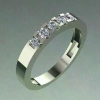 ราคา แหวนทอง 18K 75% เพชรแท้น้ำ 100 เรียงแถว5เม็ด น้ำหนักรวม 0.55 กะรัต (1734068330650895438)