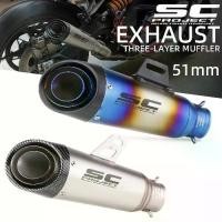ราคา Sc project Tailpipe Tail Pipe Stainless Motorbike Exhaust Rear Pipe Exhaust Pipe With Muffler 2inch (1733933671054018023)