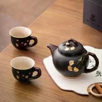 ราคา กาน้ำชาเซรามิกแบบมีหูจับข้าง รุ่น Yahei Taihu Stone, กาน้ำชาลายดอกพลัม, กาน้ำชา Zhizu, ชุดกาน้ำชาเซรามิกพร้อมถ้วยสองใบ, กาน้ำชา Li Huiyi (1735479554963769108)
