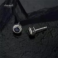 ราคา CHANTARA - ต่างหูนิล ต่างหูแป้น "Cocktail Earring With An Onyx Stone" ต่างหูเงินแท้925 ฟรีผ้าเช็ด (1735486195097437273)