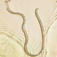 ราคา [ส่งด่วนฟรี]SWAN - Diamond 3mm Stone Necklace สร้อยคอเงินแท้ ฝังเพชรคิวบิกเซอร์โคเนีย cubic zirconia (1734524313898419550)