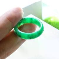 ราคา แหวนหยกกรีนแอปเปิ้ลเนื้อแก้วทรงเกลี้ยง size 60 mm งานหยกพม่าแท้สีธรรมชาติ Natural jadeite Type A (feicui) (1732773937939252470)