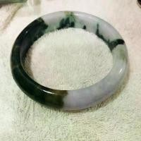ราคา กำไลหยก หยกพม่าลายเขียวมอส อมม่วง สีธรรมชาติ ขนาดใหญ่ jadeite A (1734365995047748686)