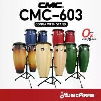 ราคา CMC 603 กลองทอมบ้า CMC CM 603 Conga with Stand กลองคองก้า ลายไม้ / อะไหล่ดำ / พร้อมขาตั้งปรับระดับ Music Arms (1735537452078892134)