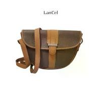ราคา กระเป๋า Antique Bag Lancel Genuine Leather Vintage Khaki Brown Half Moon สินค้ามือสองแบรนด์แท้ คลังสินค้า (1733793706404840701)