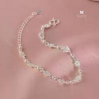 ราคา 【ส่งฟรี】 MEETกำไลเงิน Sakura กำไลเงินแท้ สร้อยข้อมือปรับได้ กำไลเพชร กำไลแฟชั่น ข้อมือเงิน ข้อมือเพชร (1733396536181097652)