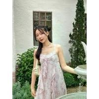 ราคา Sakura เดรสสายเดี่ยวชีฟอง เดรสออกงาน เดรสงานแต่ง เดรสเกาหลี (1734589035574101372)