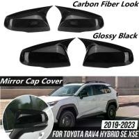 ราคา ชุดฝาครอบกระจกข้างคู่สำหรับ Toyota RAV4 รุ่น XA50 XLE SE XSE Adventure Limited Hybrid ปี 2019 และ 2022 ฝาครอบกระจกมองหลัง อะไหล่รถยนต์ ตกแต่งรถยนต์ (1735481908653950619)