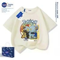 ราคา เสื้อยืดเด็ก NASA ผ้าฝ้ายสีพีช ลายโปเกมอน (Pokémon) แขนสั้นนุ่มสบายระบายอากาศดี สำหรับเด็กชายและเด็กหญิง (1735265746375247196)