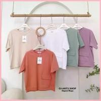 ราคา GI-ANTS (GI-402)เสื้อยืด ผ้ายูนิโคล สีพื้นแต่งกระเป๋า งานนำเข้าป้าย GI-ANTS คําแนะนําการขายที่ร้อนแรงในเดือนนี้ (1735401109131003001)