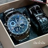 ราคา D-ZINER นาฬิกาผู้ชาย แบรนด์แท้ กันน้ำ 100% 2 ระบบดิจิตอลกับเข็ม สลับสายหนัง และ สแตนเลสได้ ฟรีกล่อง คําแนะนําการขายที่ร้อนแรงในเดือนนี้ (1735528111508849990)