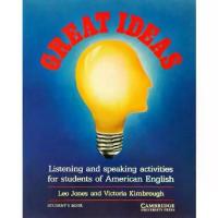ราคา จัดส่งจากกรุงเทพฯ หนังสือ Great Ideas Student's Book: กิจกรรมการฟังและการพูดสำหรับนักเรียนภาษาอังกฤษแบบอเมริกัน (ปกอ่อน) ผู้แต่ง: Leo Jones ปี/ฉบับ: 1/1987 ISBN:9780521312424 (1731265110332376846)