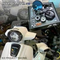 ราคา [ โค้ด 25DD150 ส่วนลด 25% ] กระจกปลายแฮนด์ ทรงกลม อลูมิเนียมCNC เลนส์สีฟ้า ตรงรุ่น Honda Giorno,Click 160, Scoopy 2025 (1735351399257114422)