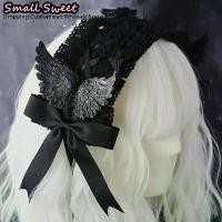 ราคา สินค้าขายดี [HOT SHCX] ที่คาดผมสไตล์โกธ ลอลิต้า ฮาราจูกุ ย2เค สำหรับสาว สีดำ พร้อมปีกนกฮัมมิง และลูกไม้แบบพังก์พร้อมโบว์ อุปกรณ์เสริมที่คาดผม/ที่คาดศีรษะ (1735252339754960710)