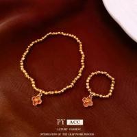 ราคา ชุบทองแท้ 24 เค, แหวนและกำไลรูปดอกไม้, แหวนข้อมือสไตล์วินเทจโบราณ, สไตล์จีน, โชคลาภ, เหมาะสำหรับใส่ทุกวัน (1735408072649049851)