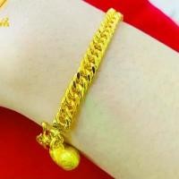ราคา สร้อยข้อมือเลทบิดเงา สองสลึง พร้อมจี้ใจ งาน 24เค (1732311005734536222)