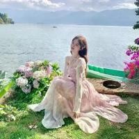 ราคา ชุดวันหยุด สีขาว ซากุระ มัตซึกิ ฤดูร้อน สไตล์เรียบหรู ชายเสื้อไม่ปกติ ดีไซน์ลายดอกไม้ ซับใน (1730217358446922123)