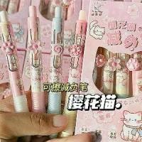 ราคา COD [4 แท่ง] ปากกาหมึกลบได้ แฟนซีสีสวย ไม่เมื่อยมือปากกาหมึกน้ำเงิน ปากกาลูกลื่น Fancy Erasable penซากุระ เพนปากกาลบได้ (1733408046252132269)
