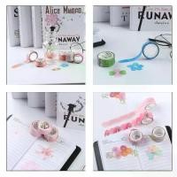 ราคา brach 200PCS ซากุระ ตกแต่ง สติ๊กเกอร์ กระดาษกาว สมุดภาพ กระดาษเหนียว เทปกลีบดอกไม้ (1735352536948443056)