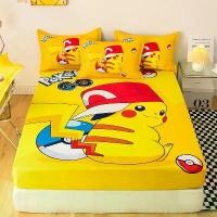 ราคา ผ้าปูที่นอนลายการ์ตูน น่ารัก โปเกมอน ผ้าปูที่นอนรัดรูป สีเหลือง ปิกาจู เปลินดุง ทิลัม (1729806602812885893)