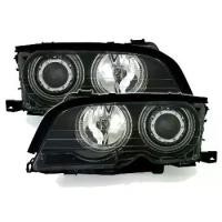 ราคา ขายร้อน ไฟหน้า ไฟหน้าวงแหวน E46 BMW series 3 Projector โคมดำ มีไฟวงแหวน 1996 1997 1998 ตาตก ของใหม่ eagle eye (1735545233588979006)