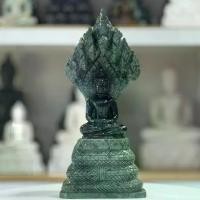 ราคา พระพุทธรูป พระแกะสลัก พระนาคปรก 7 เศียร ปางสมาธิ หน้าตัก 3 นิ้ว ฐานนาคปรก แกะสลัก หินเขียวอินเดีย พระบูชา พระมงคล (1732412702501799581)