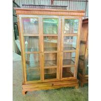 ราคา ตู้โชว์ไม้สัก 3 บาน ขนาด 120*40cm. สูง 160 cm. (1730232022023113379)