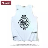ราคา ปรับแต่งได้ เสื้อยืดแขนกุด/เสื้อกล้าม ผ้าตาข่าย สไตล์อเมริกัน ลายมือวาด ทีม Golden State Warriors (1734154691361801588)